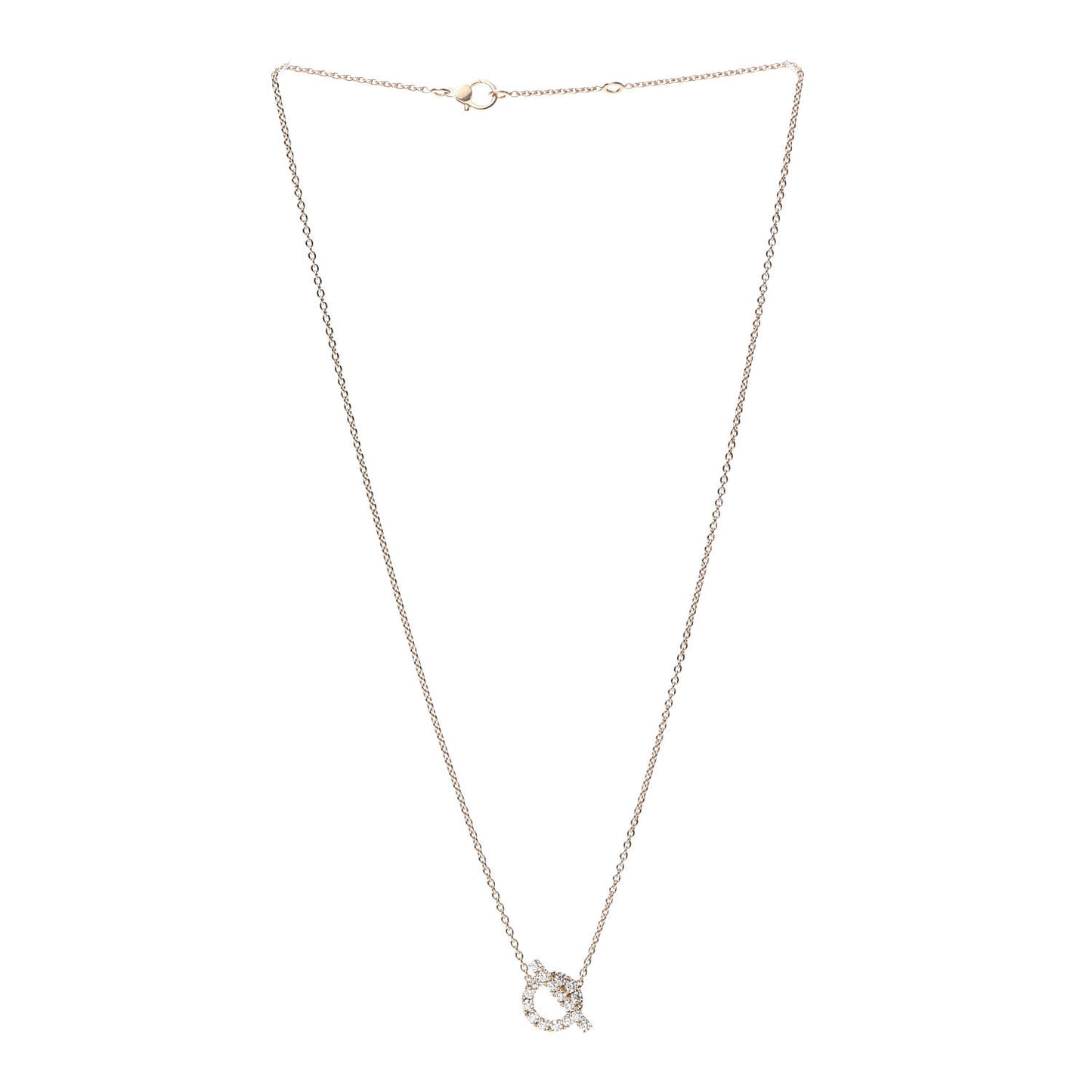 18K Rose Gold Diamond Finesse Pendant Necklace