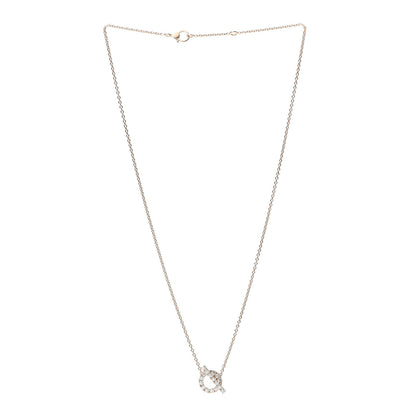 Hermes 18K Rose Gold Diamond Finesse Pendant Necklace 3 of 6