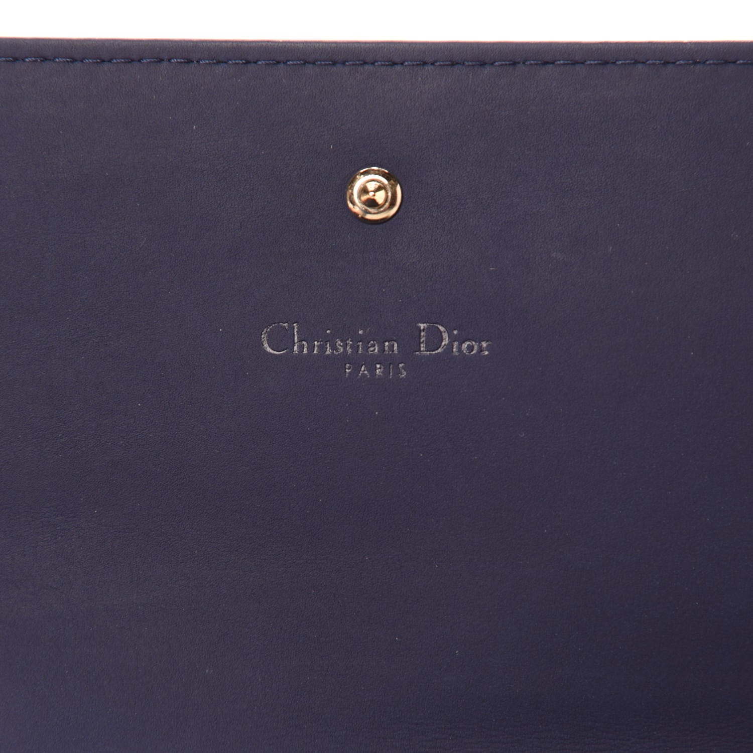 Christian Dior Matte Calfskin Studded Diorama Croisiere Chain Wallet Indigo 8 of 11