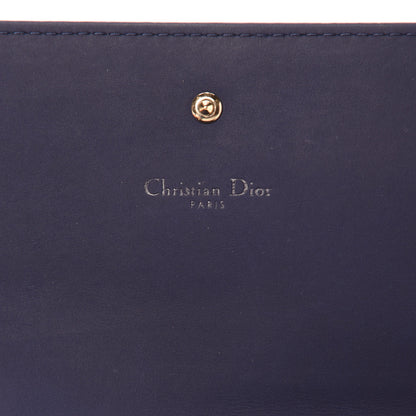 Christian Dior Matte Calfskin Studded Diorama Croisiere Chain Wallet Indigo 8 of 11