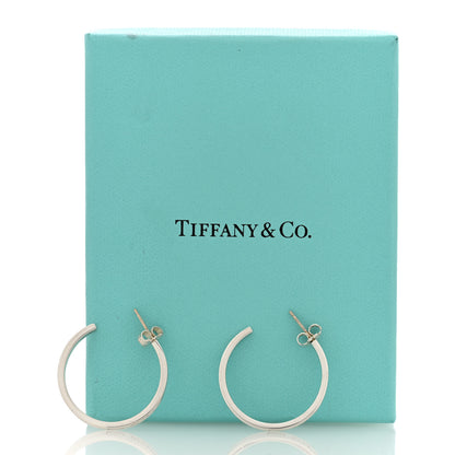 Tiffany Sterling Silver Medium Narrow 1837 Hoop Earrings 5 of 5