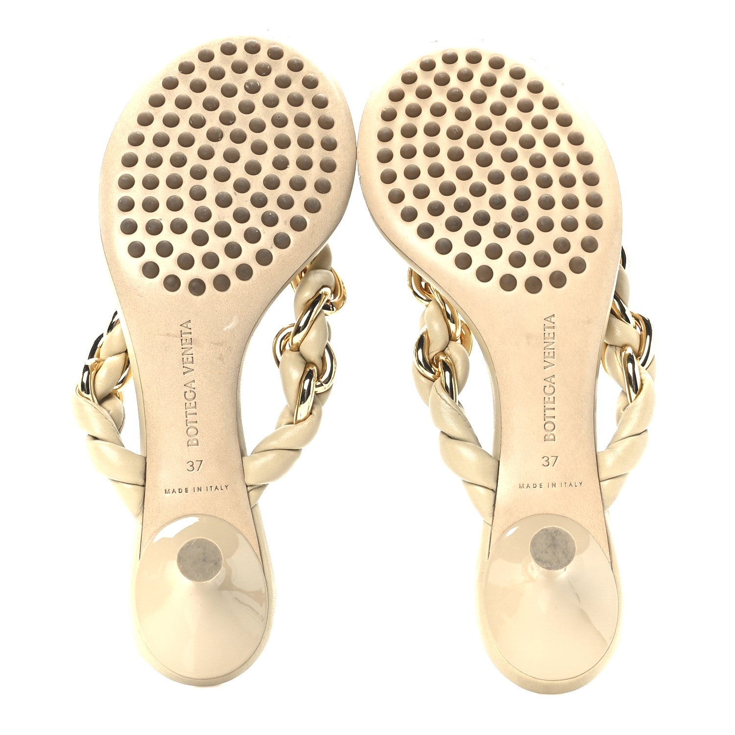 Bottega Veneta Nappa Dot Sandals 37 Cane Sugar 6 of 8