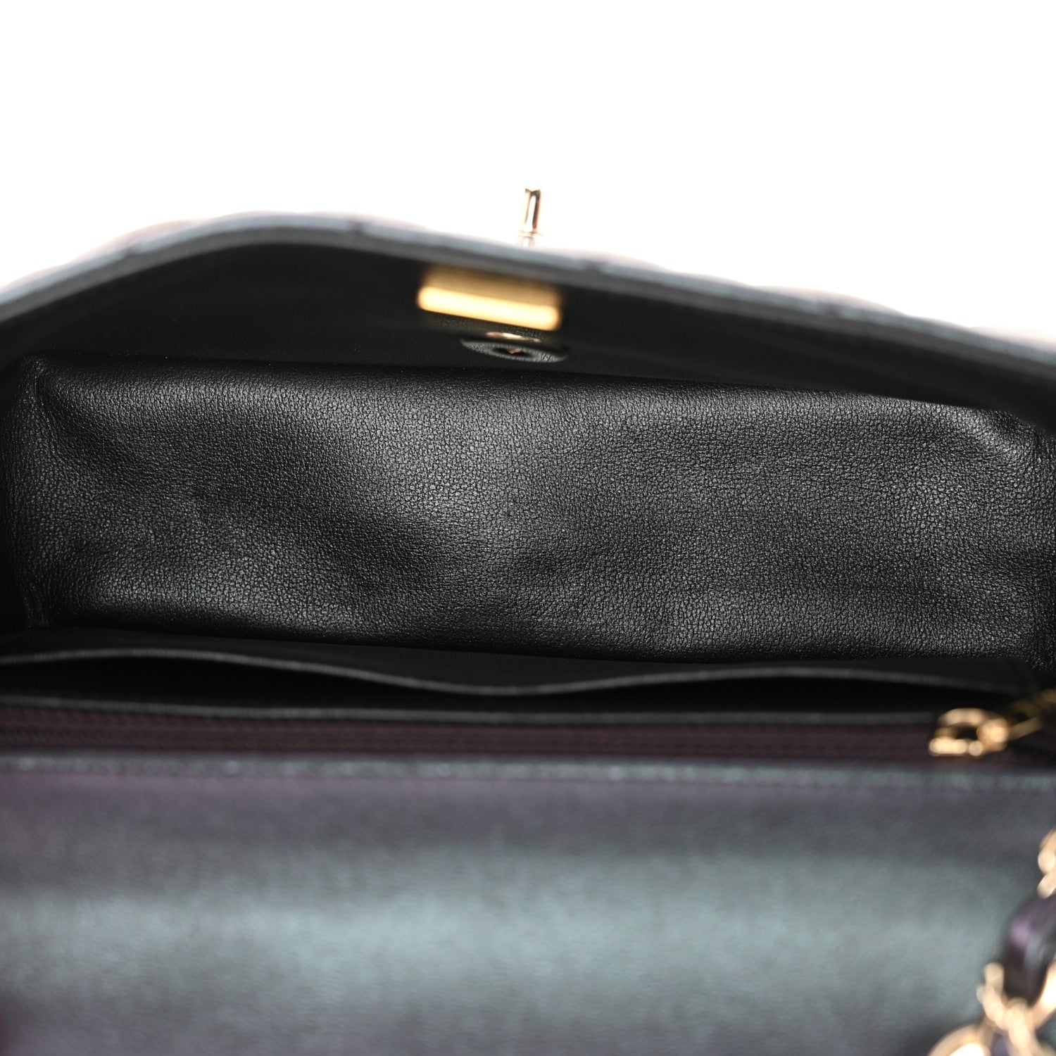 Chanel Iridescent Lambskin Quilted Mini Rectangular Flap Black 5 of 10