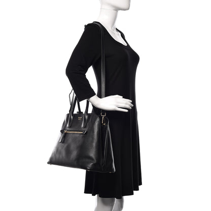 Prada Saffiano Cuir Open Promenade Tote Black 2 of 19
