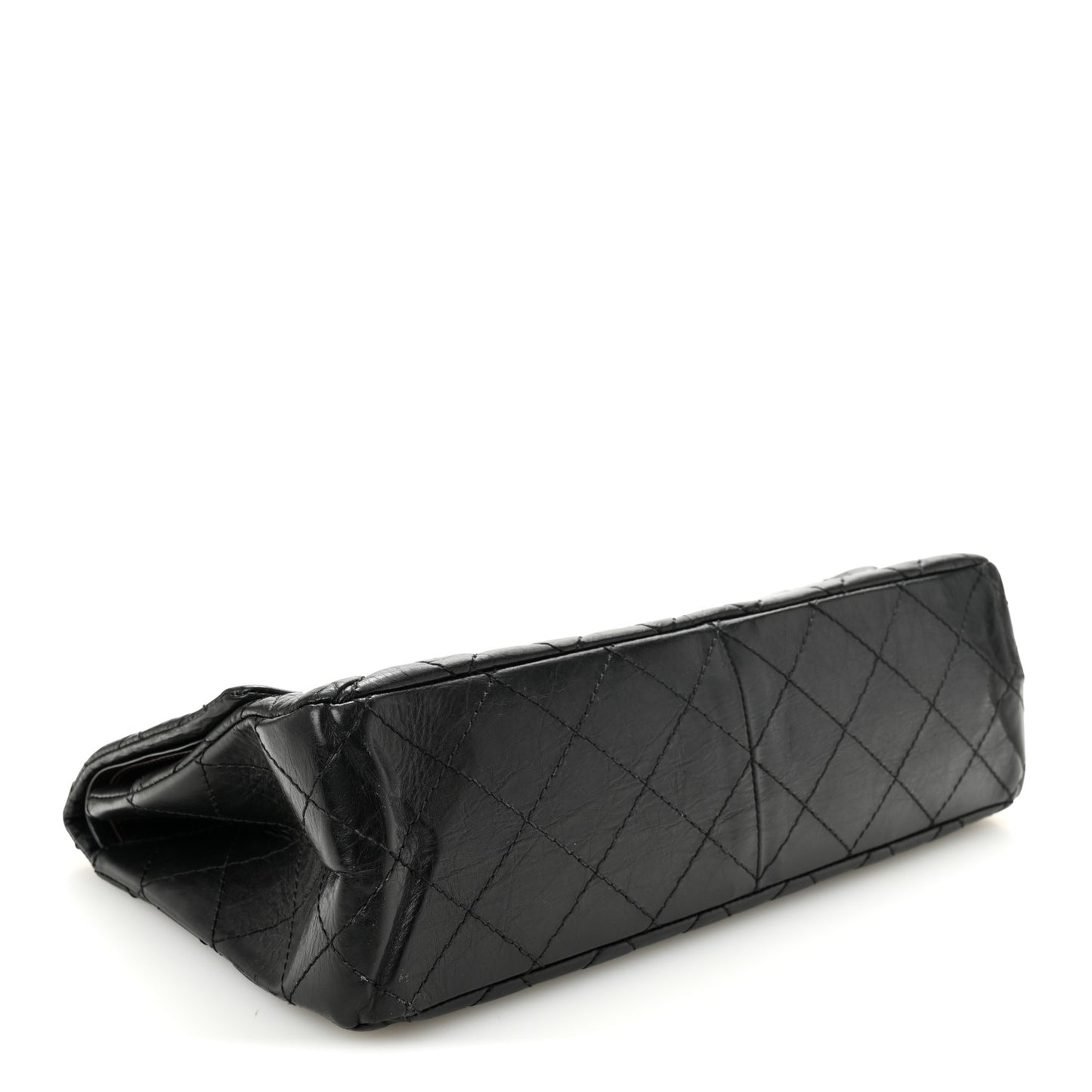 Aged Calfskin Quilted 2.55 Reissue 227 Flap Black