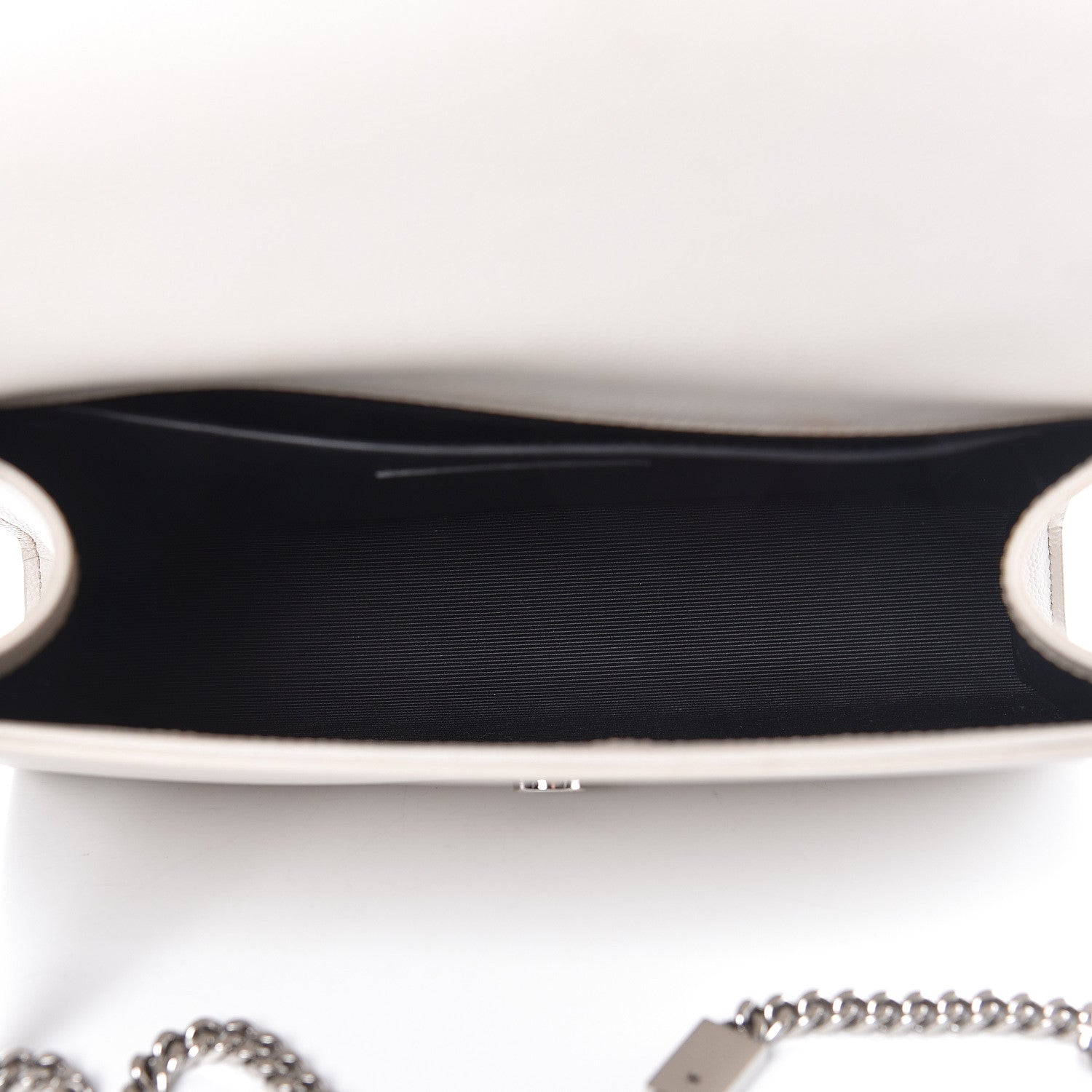 Saint Laurent Grain De Poudre Medium Classic Monogram Kate Satchel Icy White 5 of 20