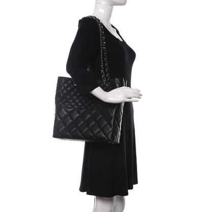 Chanel Calfskin Quilted In The Business North South Tote Black 2 of 11