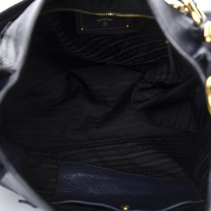 Prada Vitello Daino Side Pocket Tote Baltico 4 of 12
