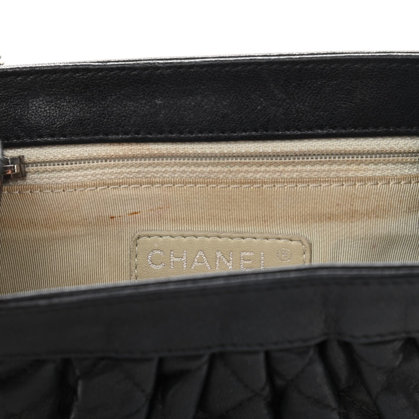 Washed Lambskin Quilted Mini Chain Around Flap Black