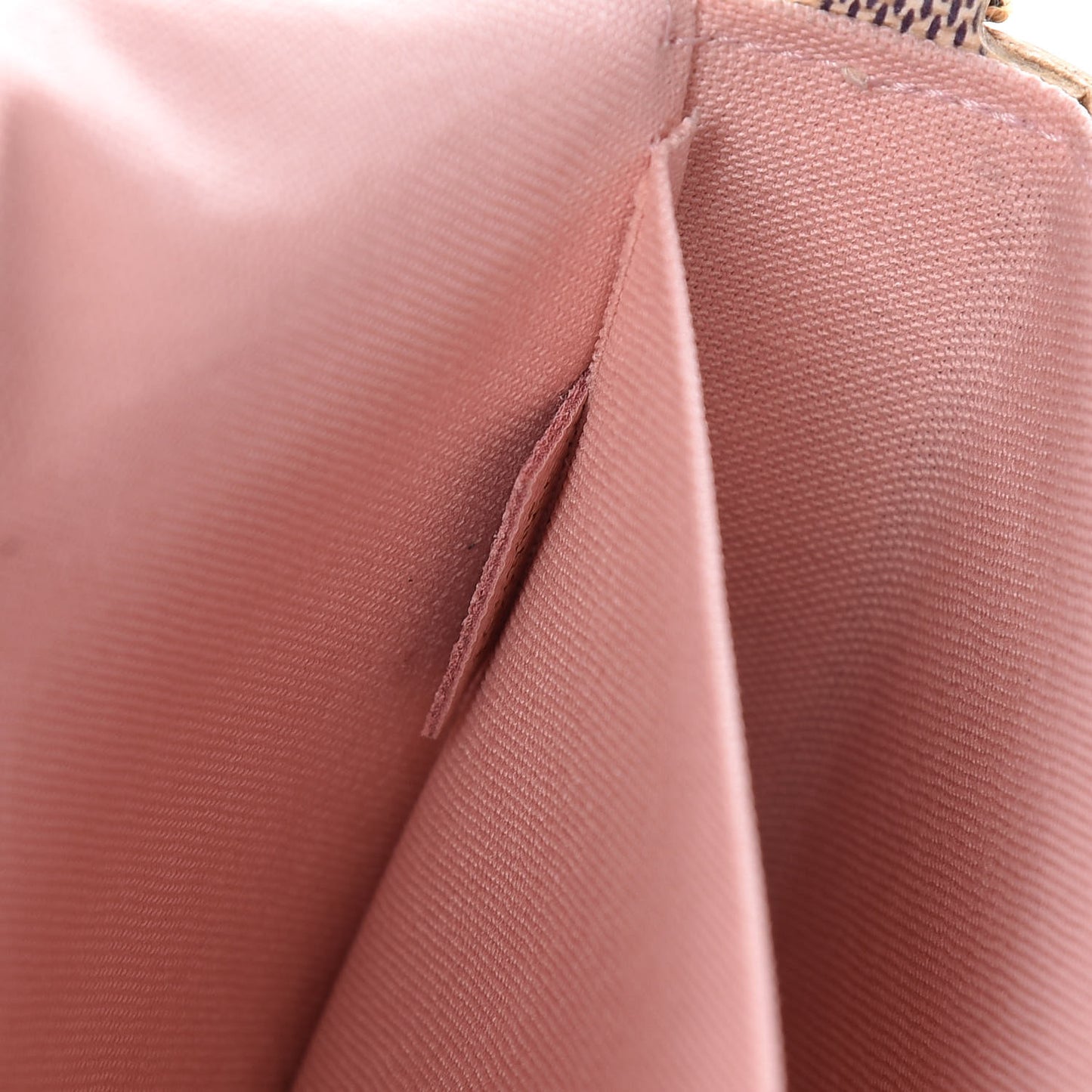 Damier Azur Pochette Felicie Chain Wallet Rose Ballerine