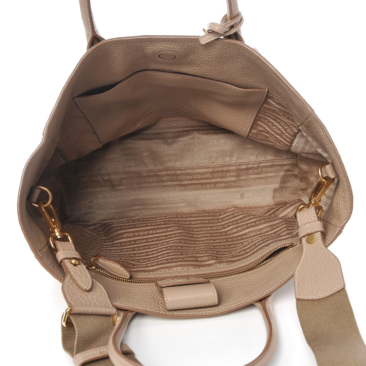 Prada Vitello Daino Shopping Tote Cammeo 6 of 11