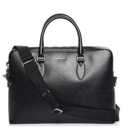 Burberry Textured Calfskin Barrow Briefcase Black 1 of 8