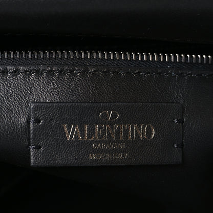 Valentino Garavani Nappa Monochrome Large Roman Stud Shoulder Bag Black 6 of 8