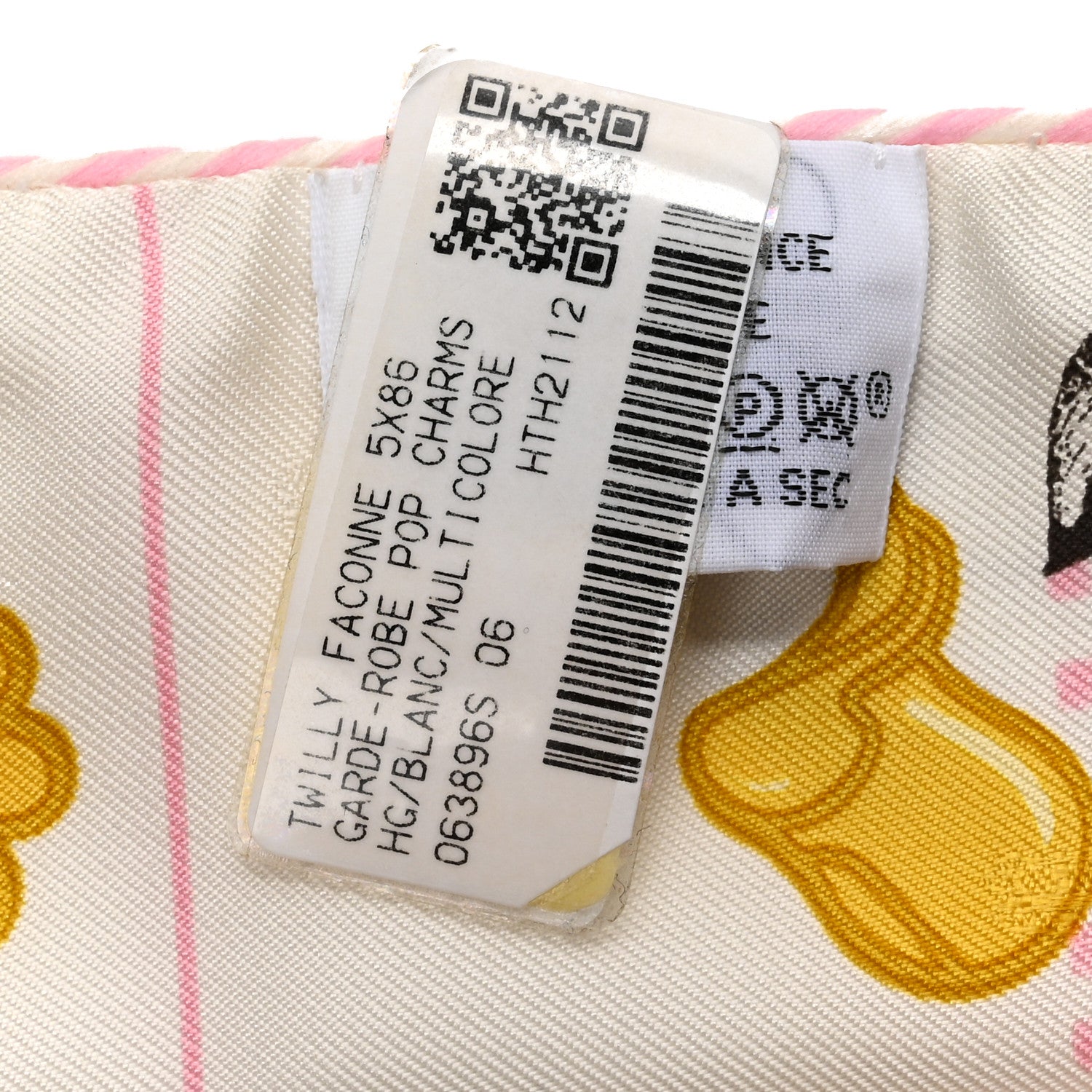 Hermes Silk Garde Robe Pop Charms Twilly White Multicolor 2 of 4