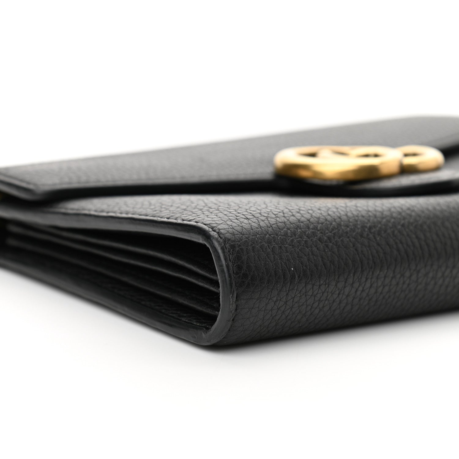 Gucci Calfskin GG Marmont Chain Wallet Black 9 of 12