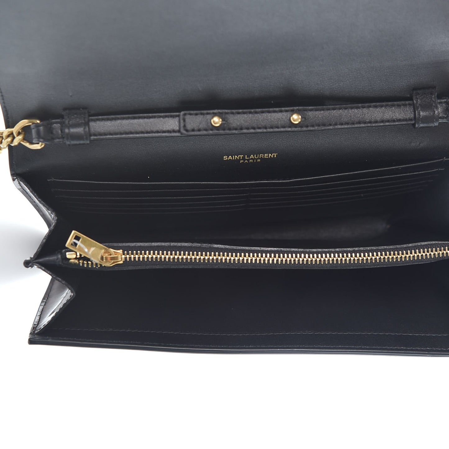 Patent Monogram Chain Wallet Tortoiseshell