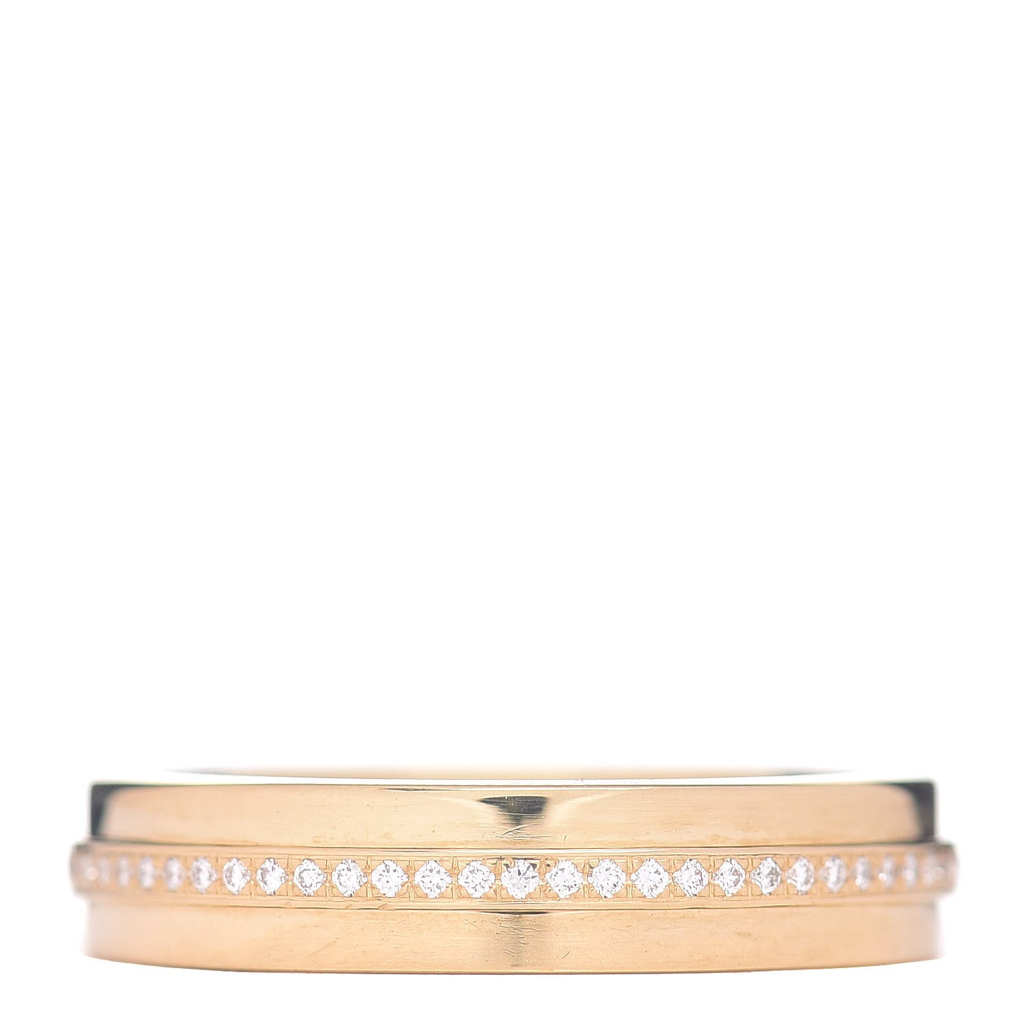 Tiffany 18K Yellow Gold Diamond T Two Narrow Ring 54 7 3 of 4