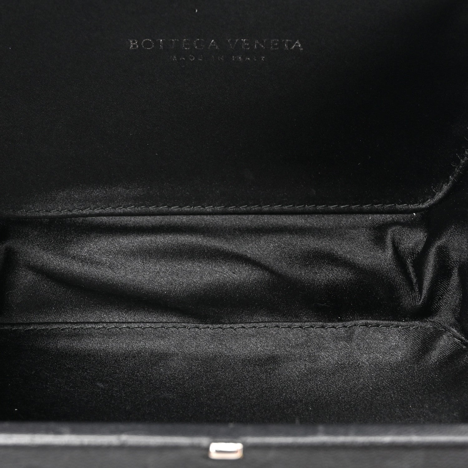 Bottega Veneta Satin Intreccio Impero Knot Clutch Black 5 of 7