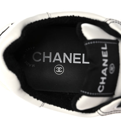 Chanel Calfskin Womens Logo Sneakers 38 White 7 of 9