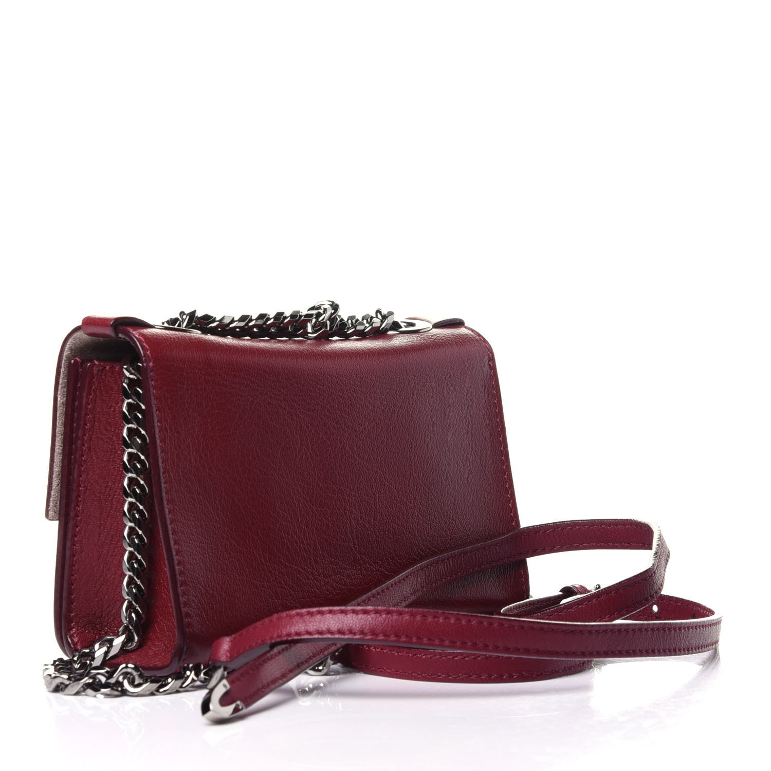 Jimmy Choo Soft Grainy Goatskin Mini Rebel Crossbody Pomerol 3 of 10
