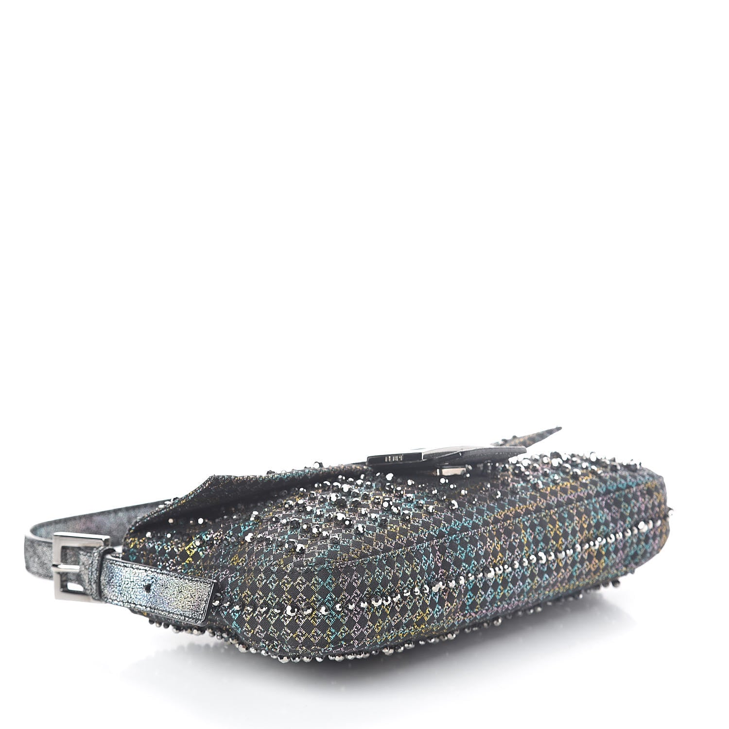 Fendi Beaded Baguette Black Cracle 4 of 9