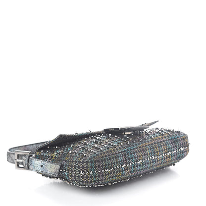 Fendi Beaded Baguette Black Cracle 4 of 9
