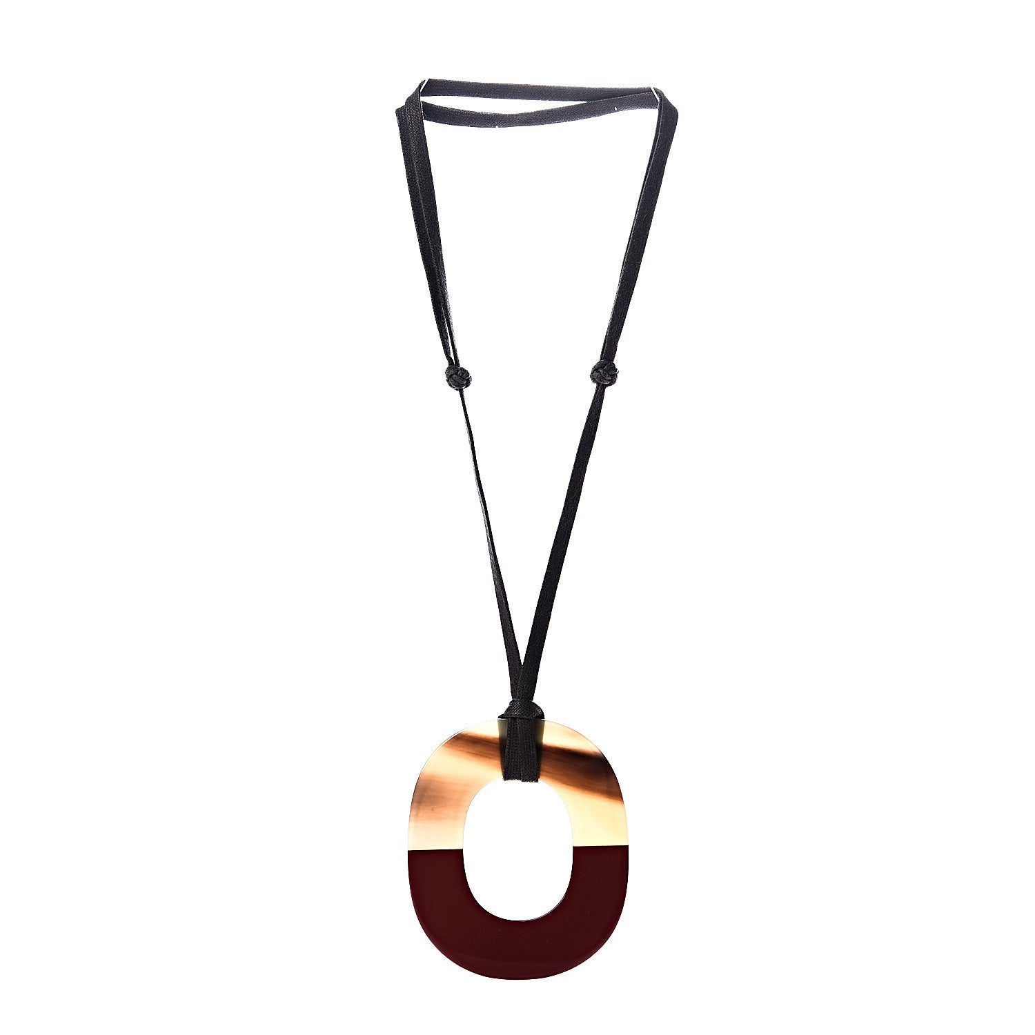 Hermes Buffalo Horn Isthme Pendant Necklace 2 of 4