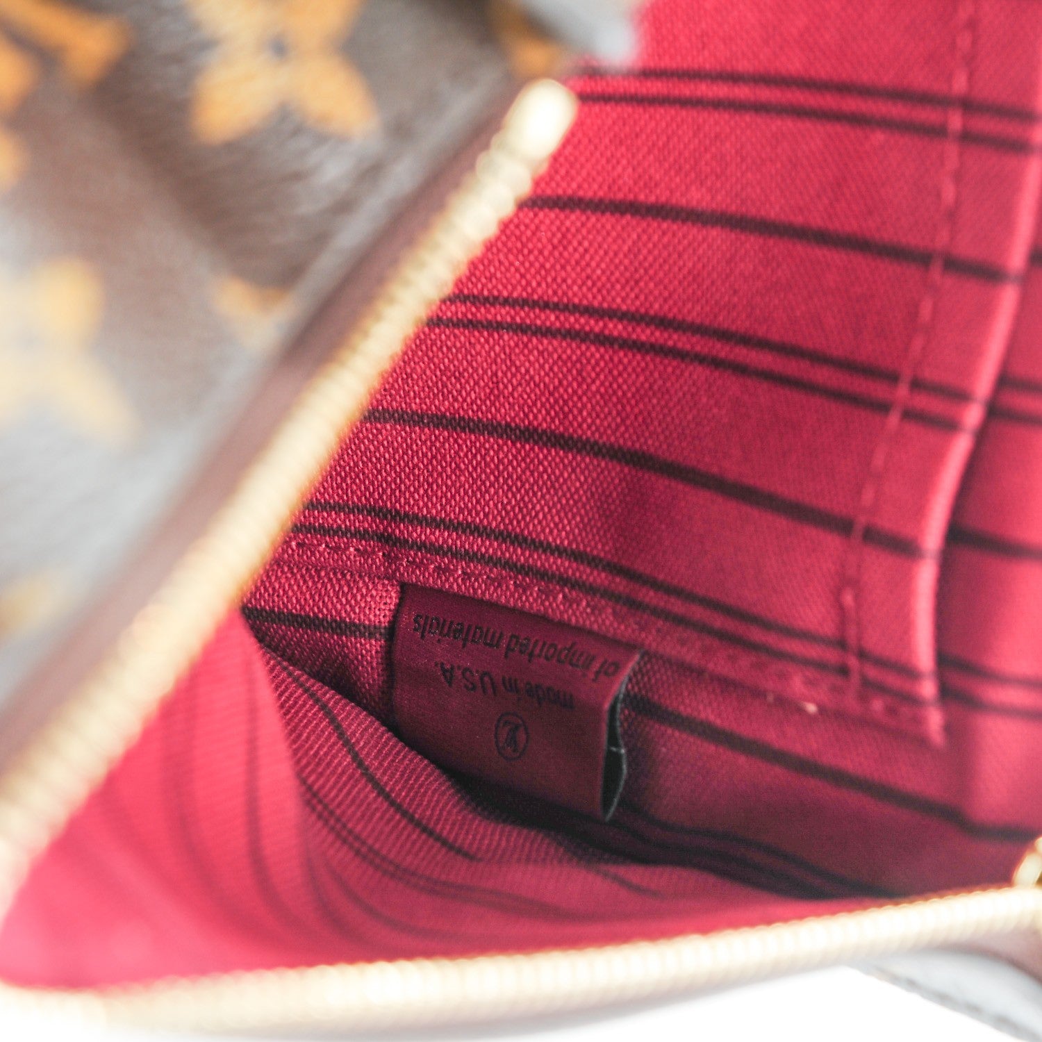 Louis Vuitton Monogram Neverfull MM GM Pochette Fuchsia 7 of 8