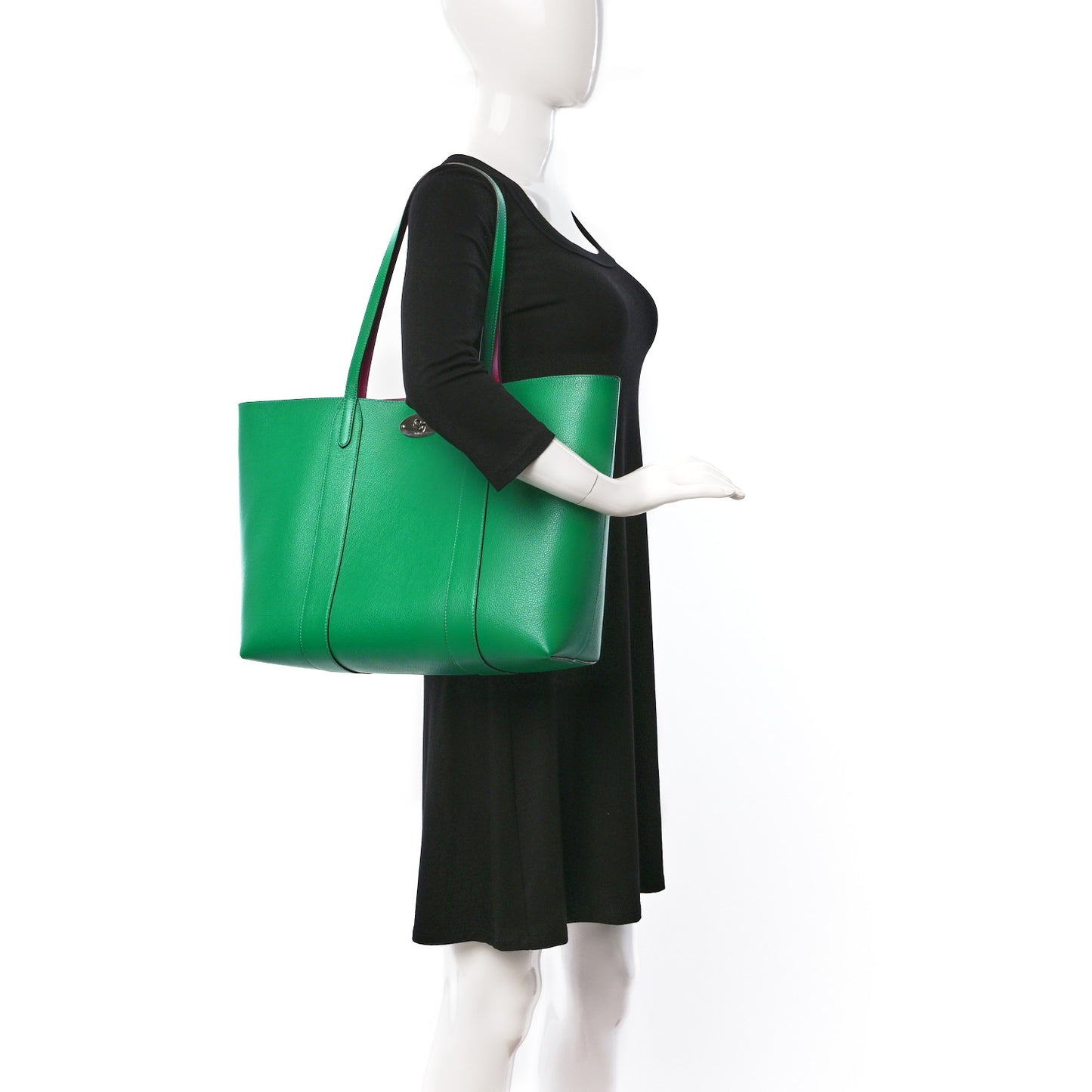 Small Classic Grain Bayswater Tote Lawn Green