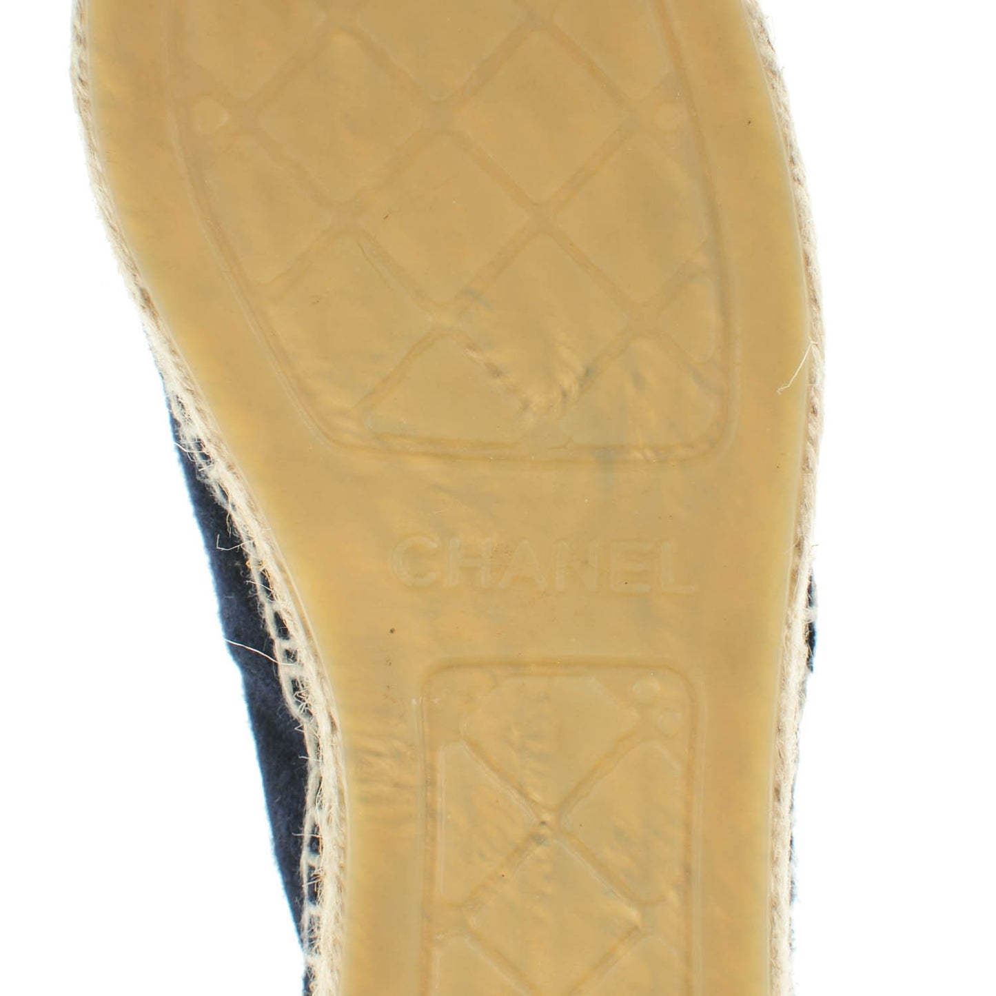 Velvet Tweed CC Espadrilles 37 Navy Grey