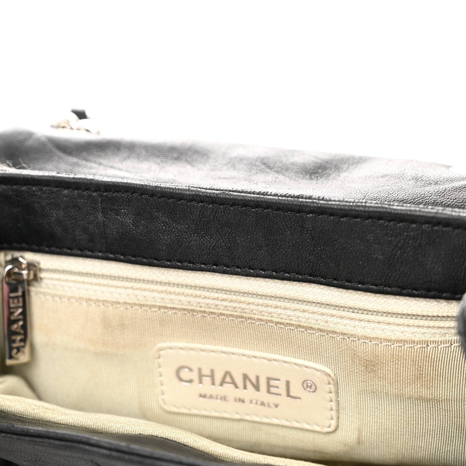 Chanel Washed Lambskin Quilted Mini Chain Around Flap Black 16 of 19