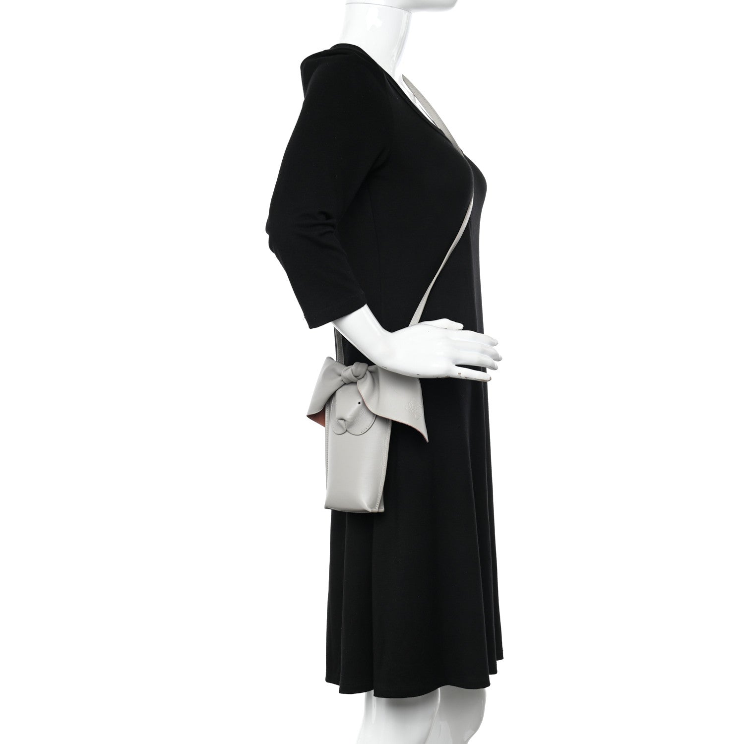 Loewe Calfskin Bunny Pouch Crossbody Bag Ghost 2 of 10