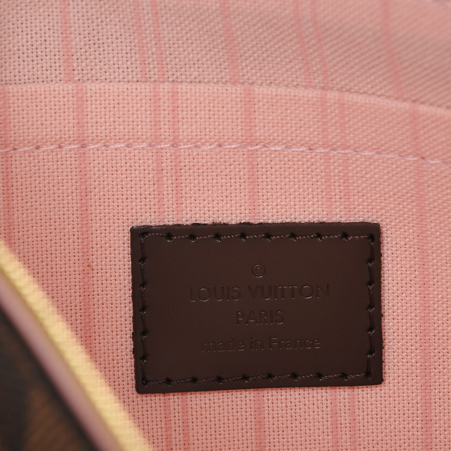 Damier Ebene Neverfull MM GM Pochette Rose Ballerine