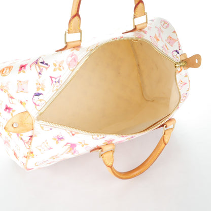Louis Vuitton Watercolor Aquarelle Speedy 35 White 5 of 9