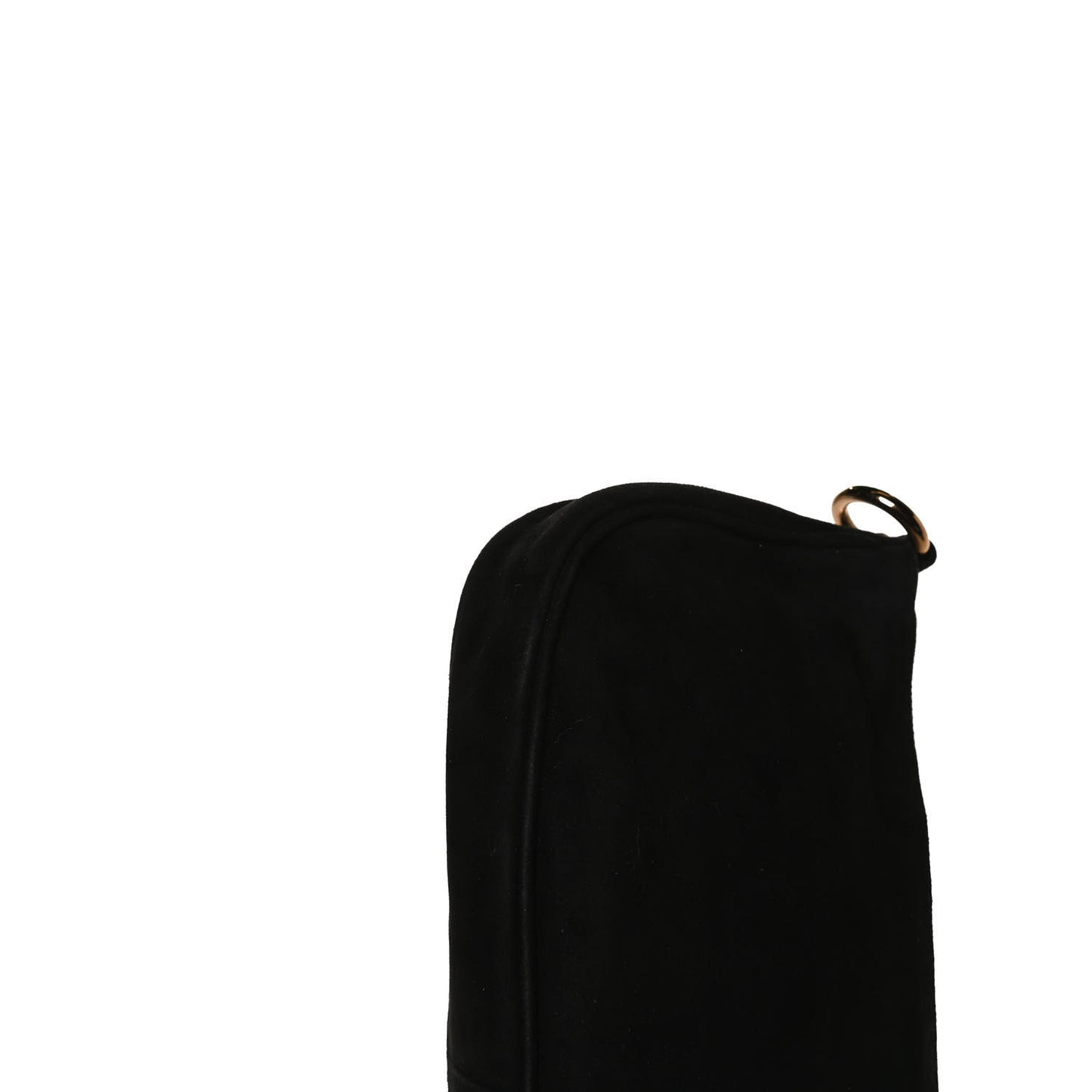 Suede Box Shoulder Bag Black