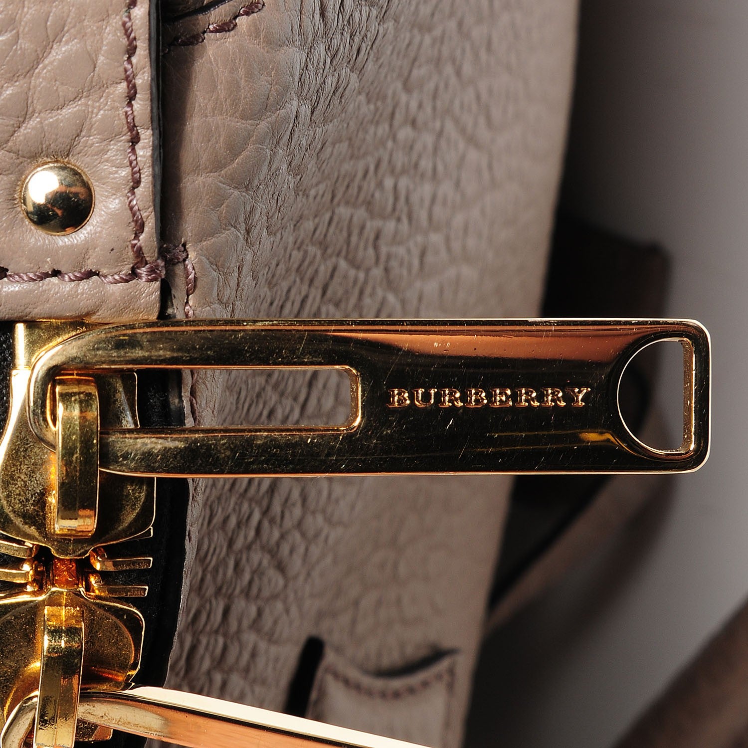 Burberry Heritage Grain Medium Orchard Bowling Bag Taupe 10 of 10