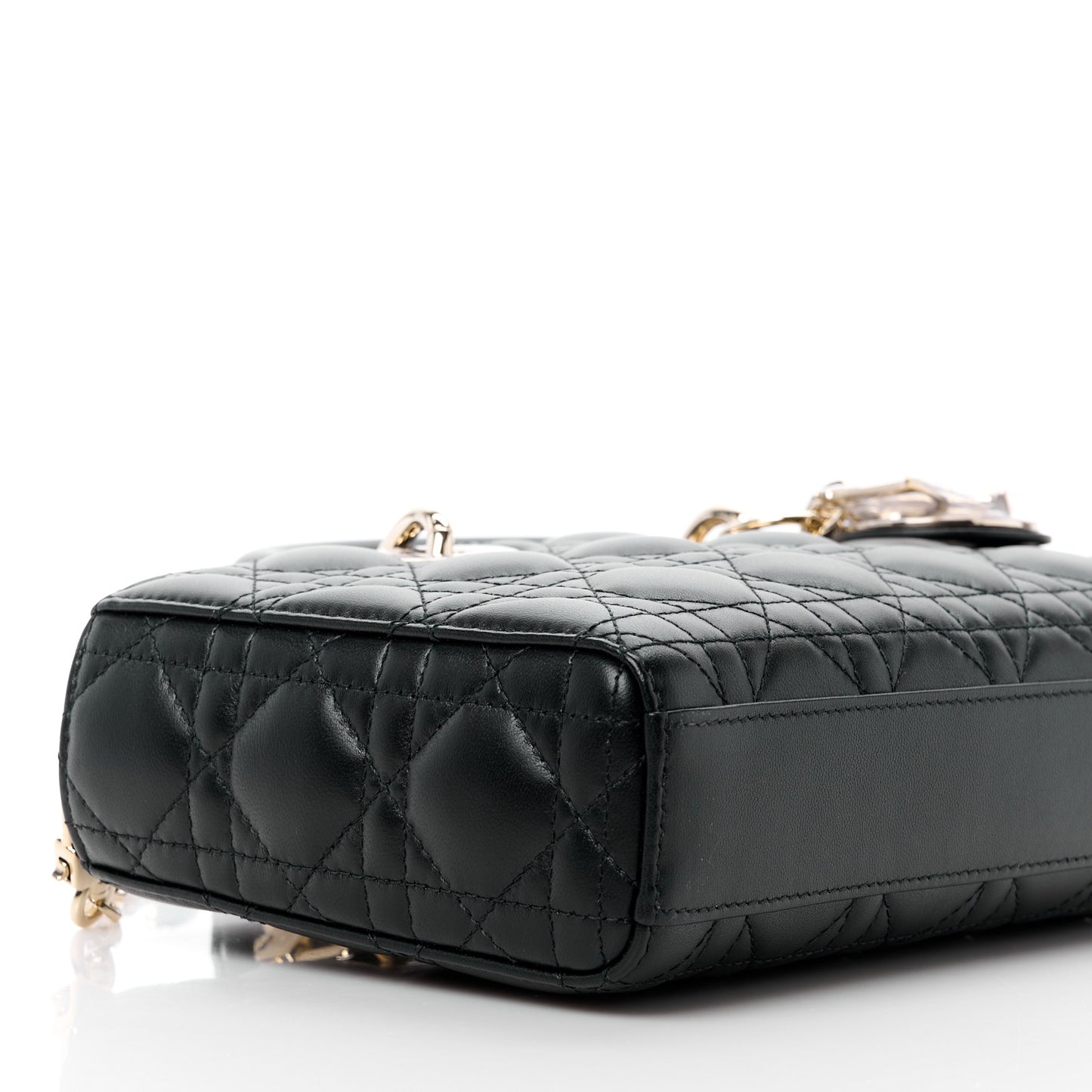 Lambskin Cannage Medium Lady D-Joy Black