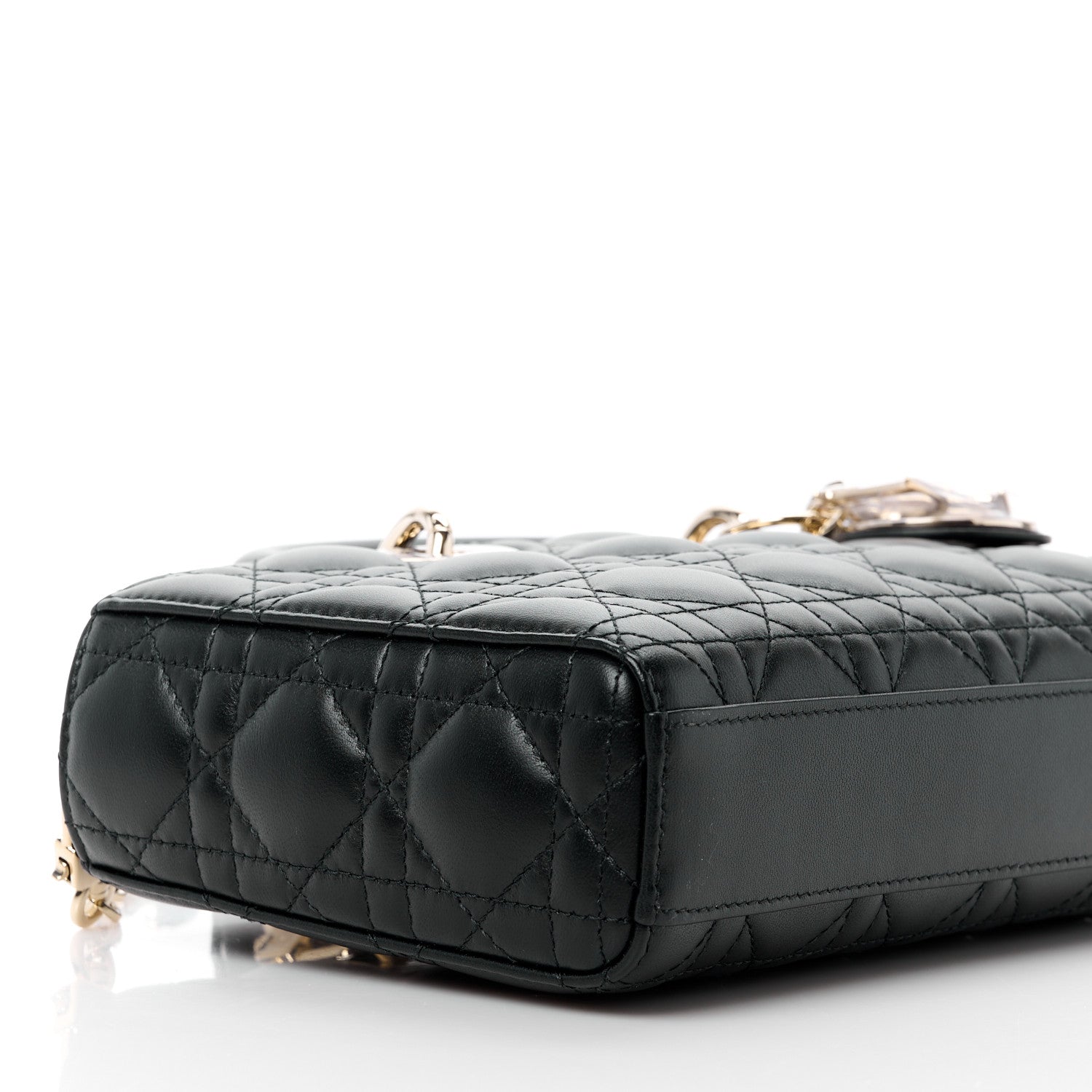 Christian Dior Lambskin Cannage Medium Lady D-Joy Black 9 of 10