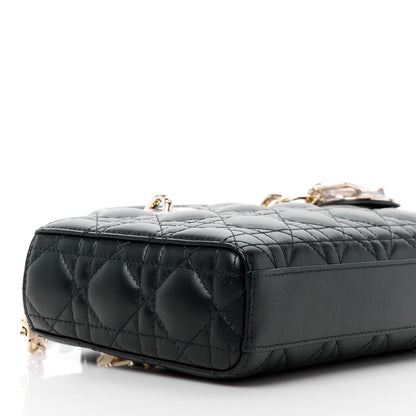Christian Dior Lambskin Cannage Medium Lady D-Joy Black 9 of 10
