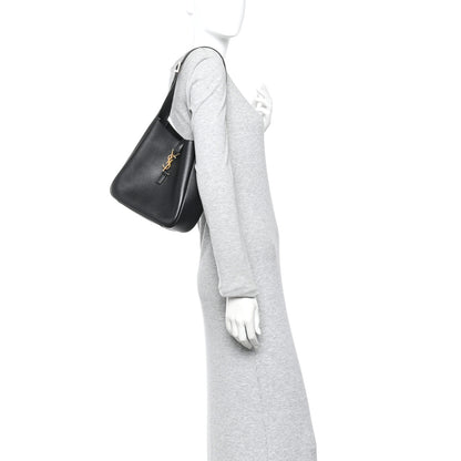 Saint Laurent Grained Calfskin Small Le 5 A 7 Soft Hobo Black 2 of 11