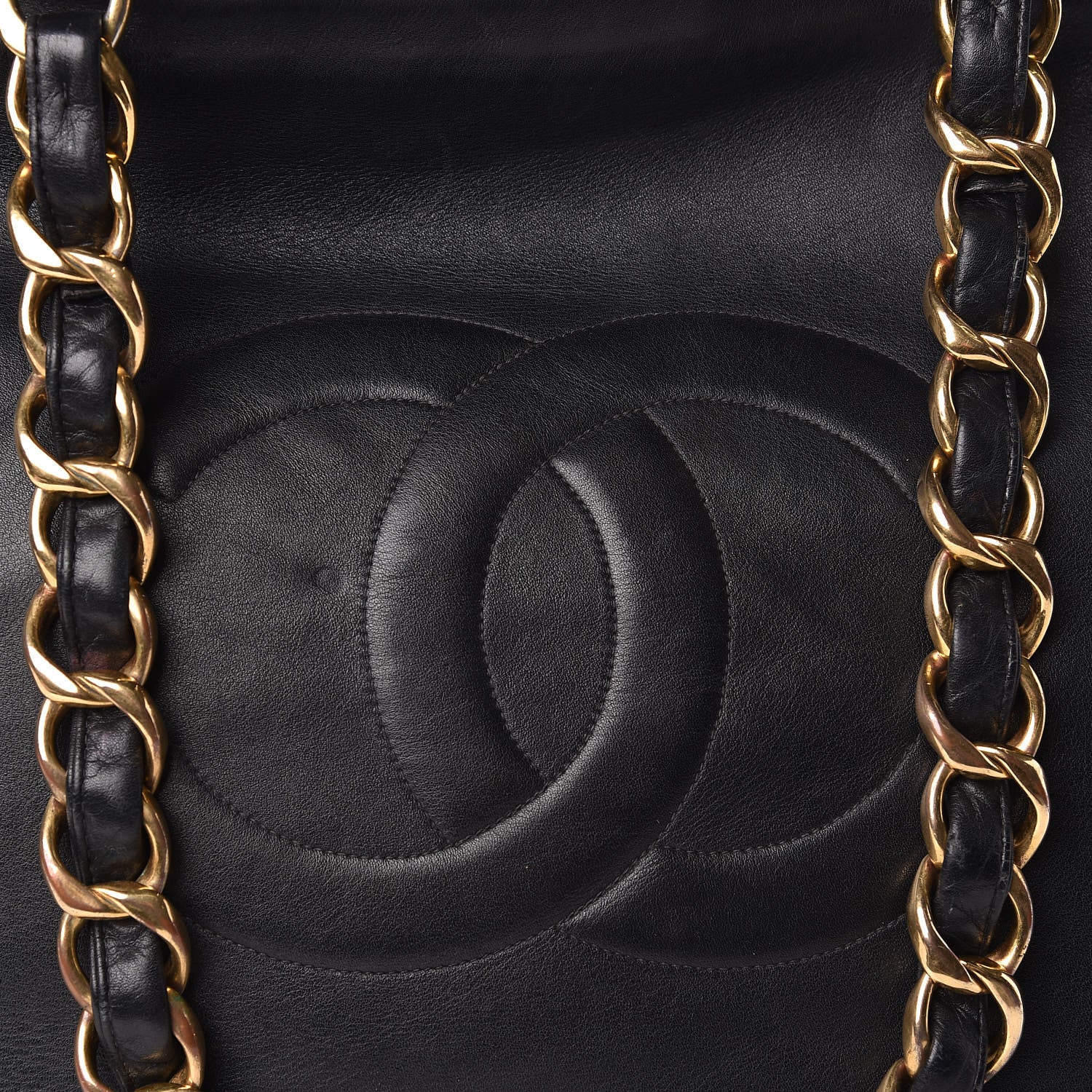 Chanel Lambskin CC Tote Black 15 of 24