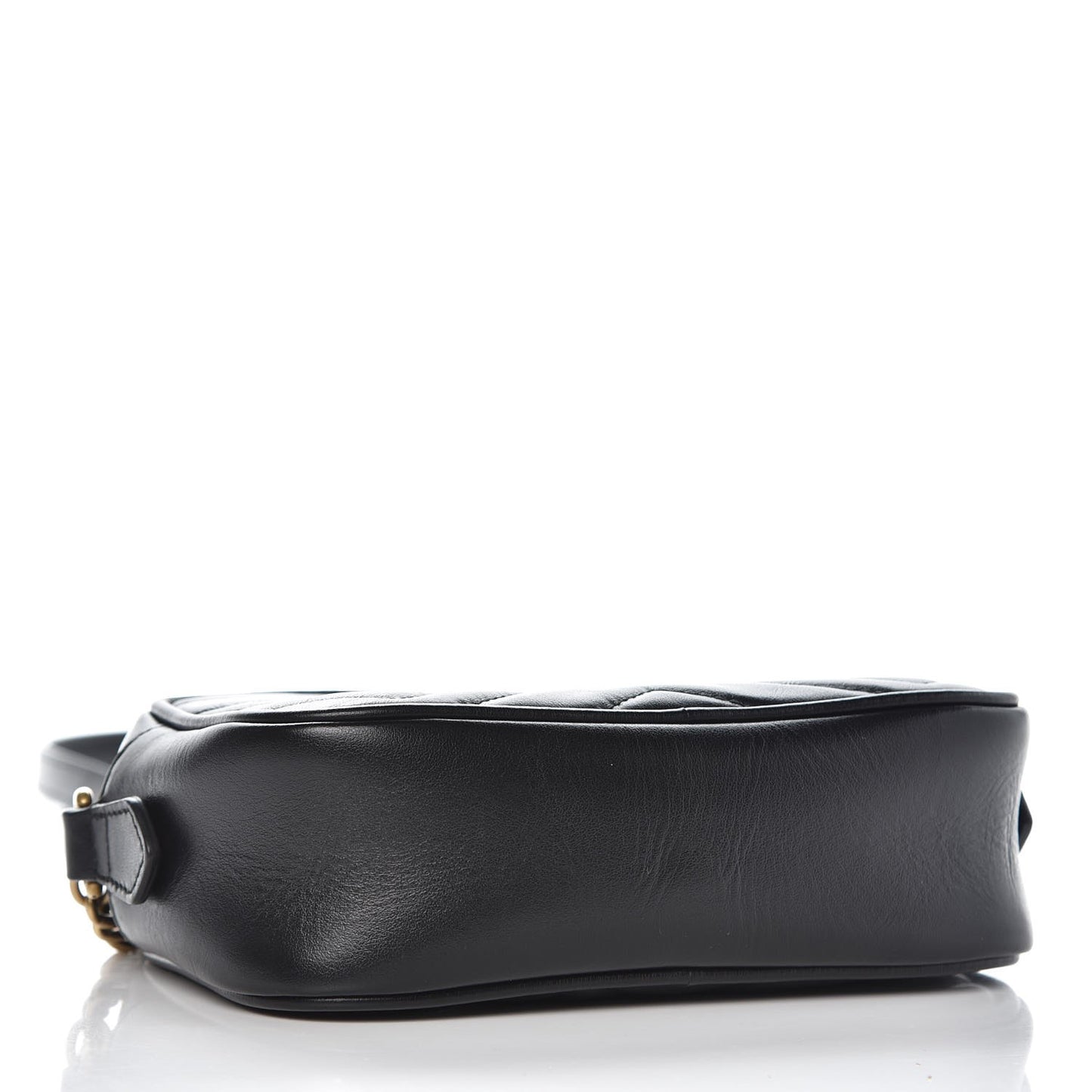 Calfskin Matelasse Mini GG Marmont Chain Shoulder Bag Black