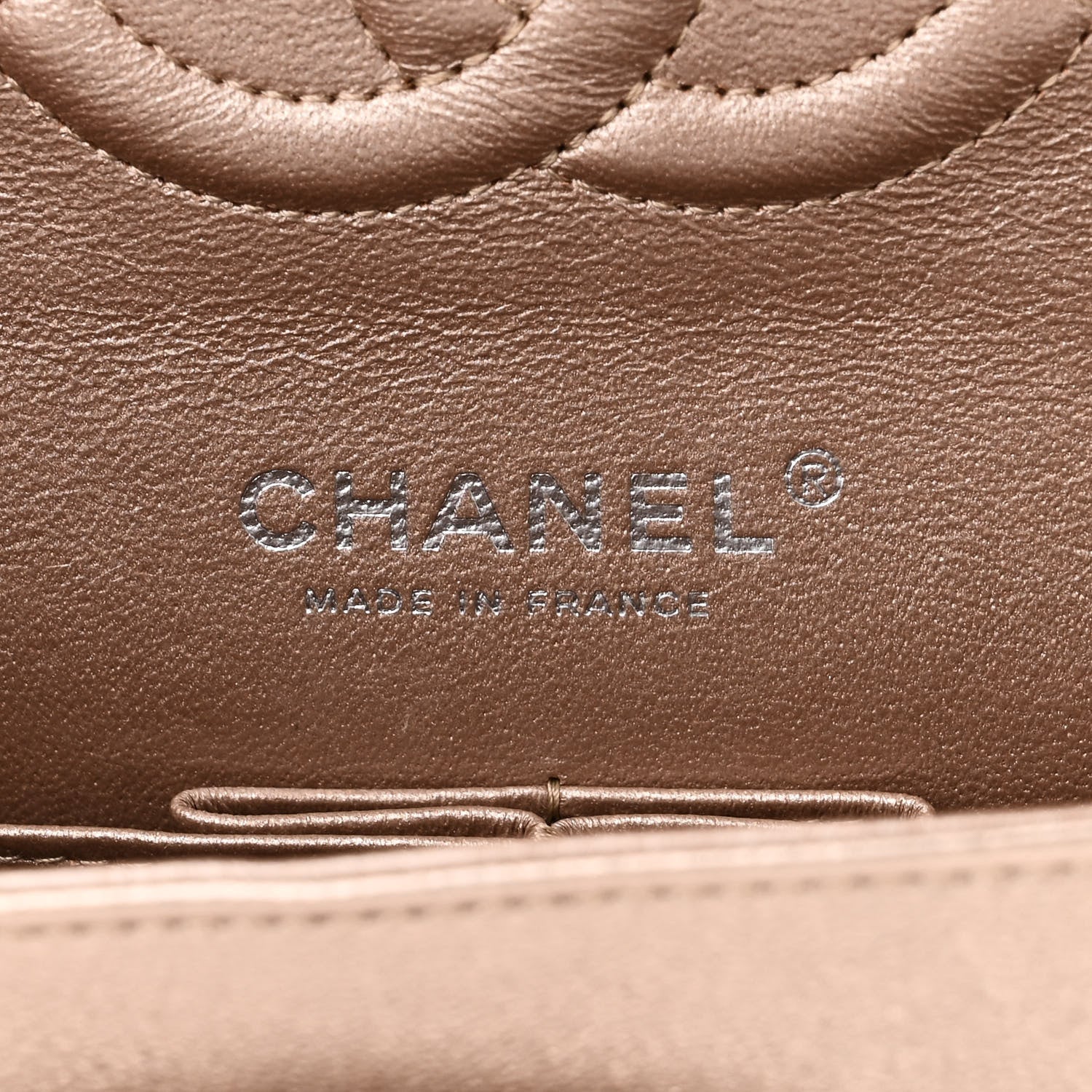 Chanel Metallic Calfskin Quilted Medium Double Flap Khaki 6 of 11
