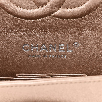 Chanel Metallic Calfskin Quilted Medium Double Flap Khaki 6 of 11