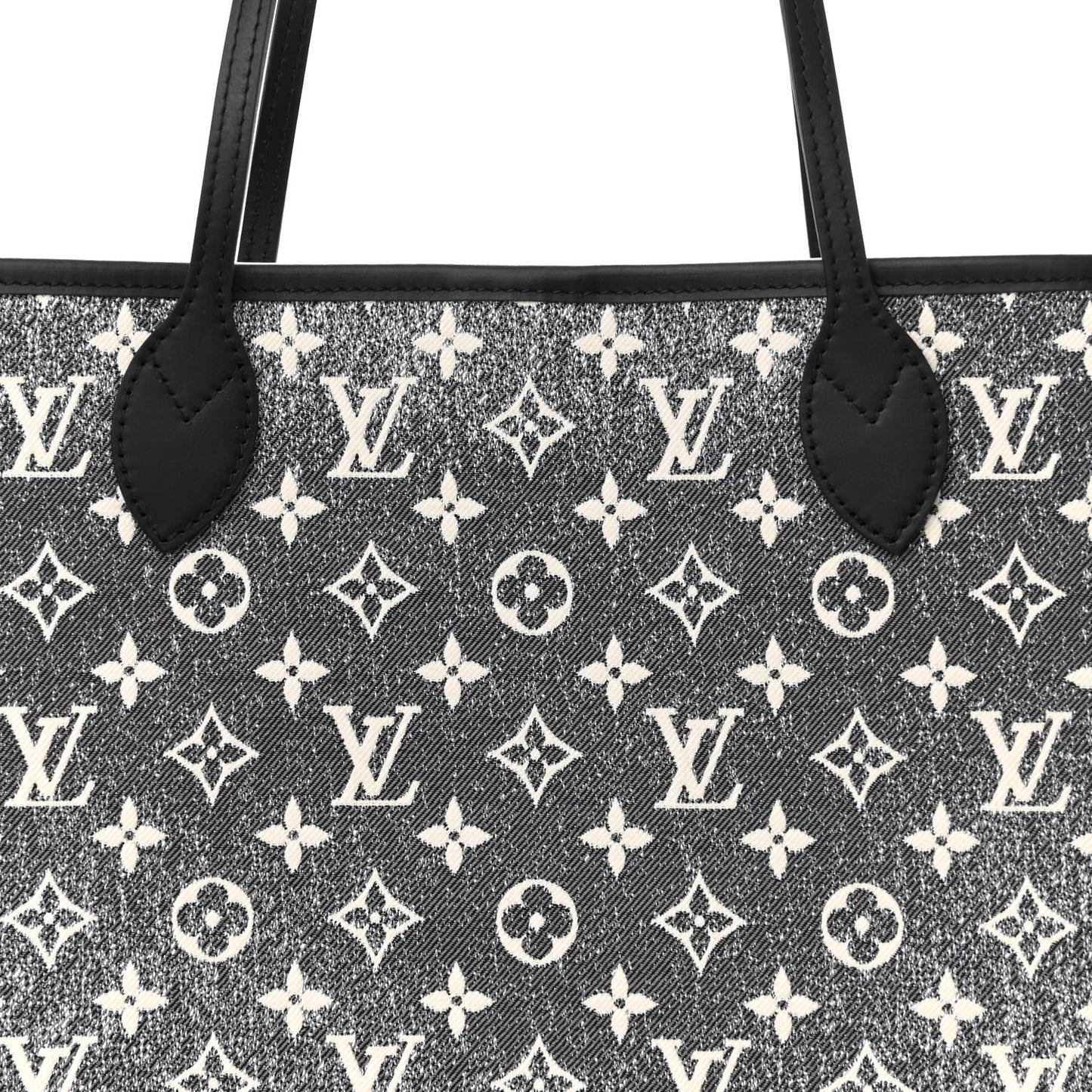 Denim Monogram Jacquard Neverfull MM Grey
