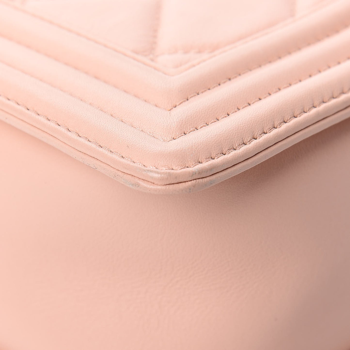 Calfskin Quilted New Medium Boy Flap Light Pink