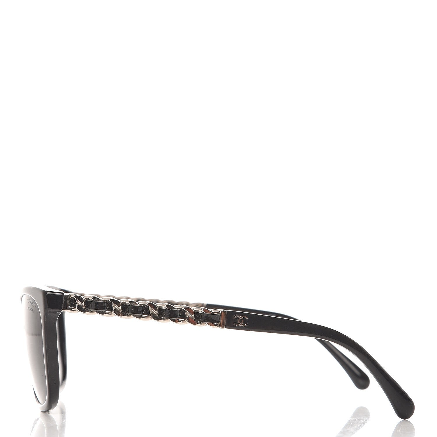 Chanel Cat Eye Chain Polarized Sunglasses 5260-Q Black 3 of 9