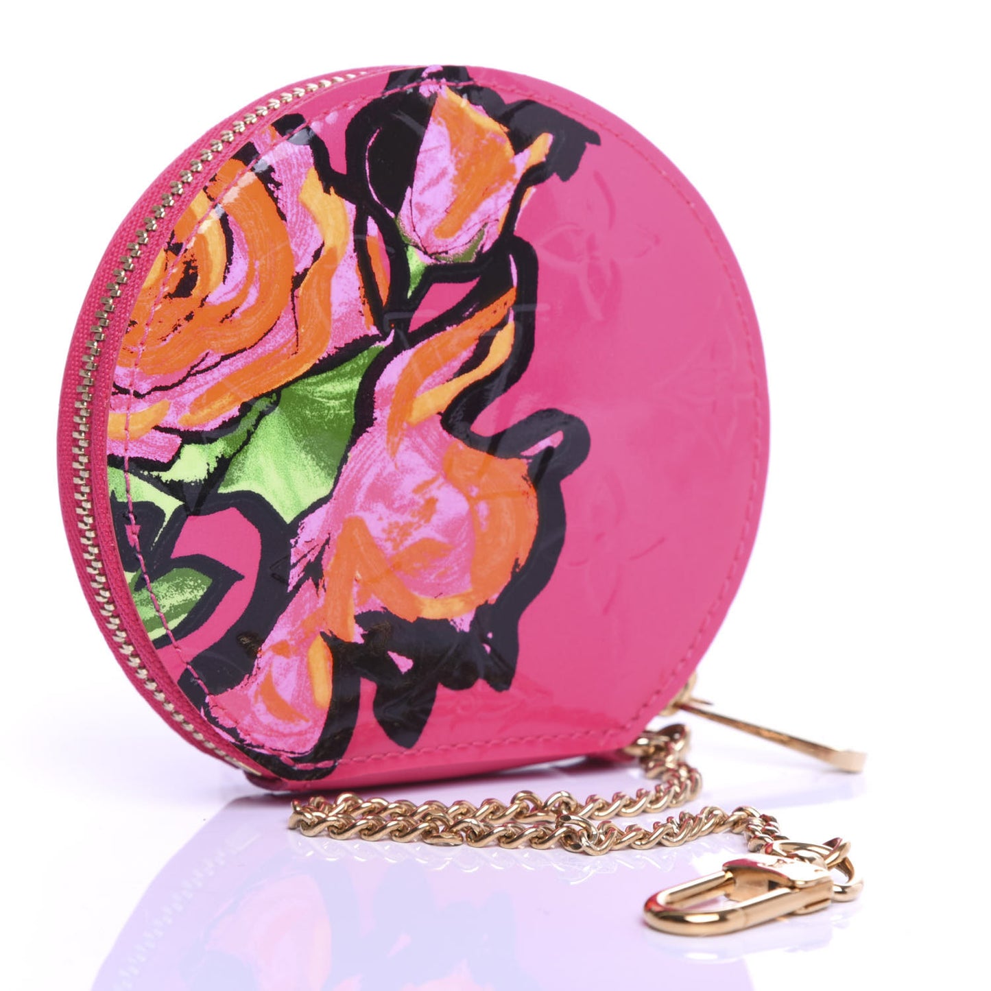 Vernis Roses Chapeau Coin Purse Rose Pop