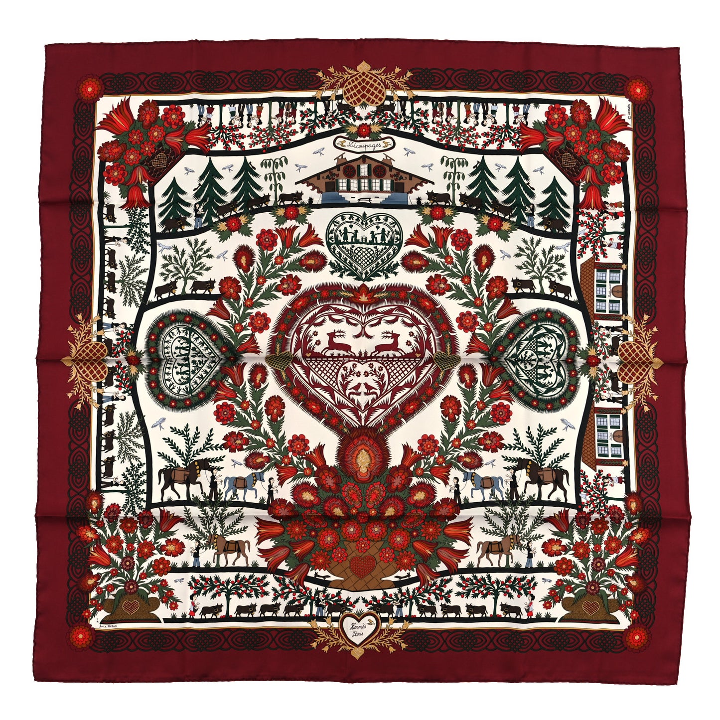 Silk Decoupages Scarf 90