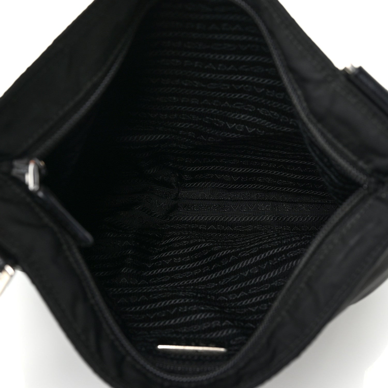 Prada Nylon Saffiano Flat Messenger Bag Black 5 of 12